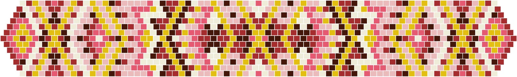 Schéma Bracelet Miyuki embouts tissage Peyote 13 rangs